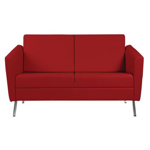 Canapé Wind 2 places dossier haut pied métal tissu enduit PVC M1 GGI