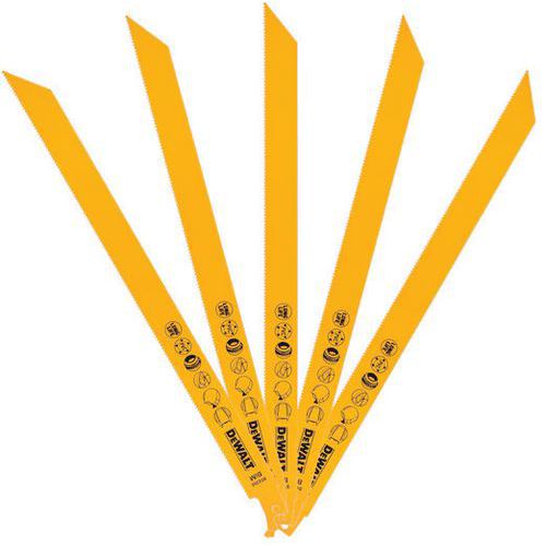 Lame de scie sabre BiM la coupe du bois avec métal - Lot de 5 - Dewalt