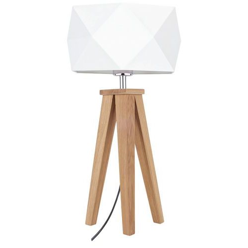 Lampe à poser en chêne huilé scandinave-Finja