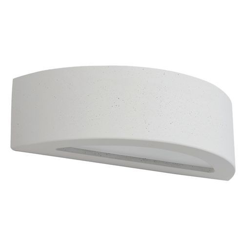 Applique murale béton blanc- demi lune-vitre verre depolis-1 amp.Block Applique murale béton blanc- demi lune-vitre verre depolis-1 amp.Block