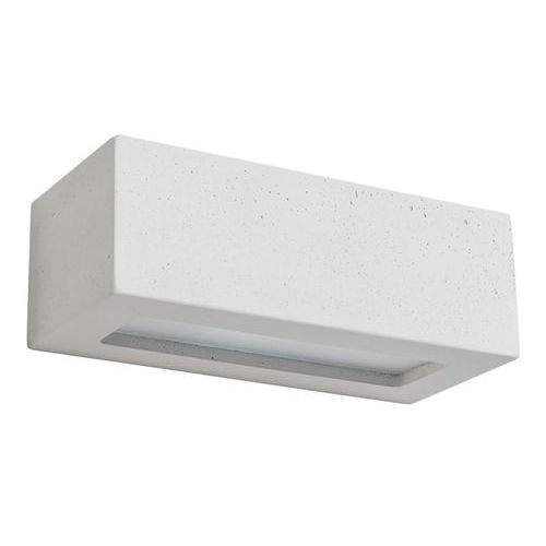 Applique murale béton blanc-rectangulaire-verre depolis-1 amp.Block Applique murale béton blanc-rectangulaire-verre depolis-1 amp.Block