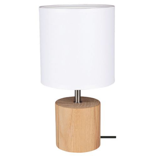 Lampe à poser chêne huilé-cylindric-câble pvc-Trongo