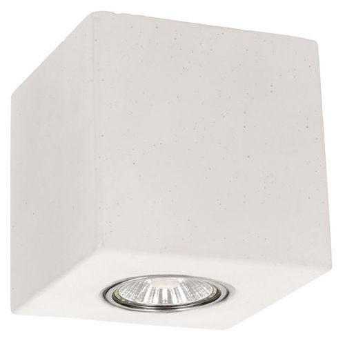 Plafonnier en béton blanc- cube-pour 1 ampoule-Concretedream