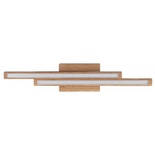 Plafonnier chêne huilé- scandinave moderne dble barres-Linus straight Plafonnier chêne huilé- scandinave moderne dble barres-Linus straight