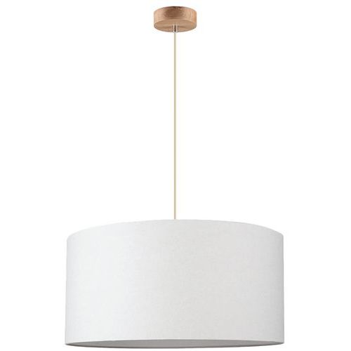 Suspension en chêne huilé et abat-jour beige- blanc-Asseto Suspension en chêne huilé et abat-jour beige- blanc-Asseto