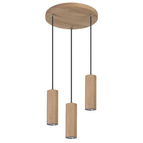 Suspension en chêne huilé- scandinave moderne 3 têtes-Pipe Suspension en chêne huilé- scandinave moderne 3 têtes-Pipe
