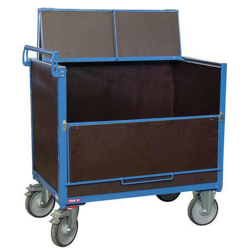 Chariot conteneur bois avec toit - 500 kg - FIMM