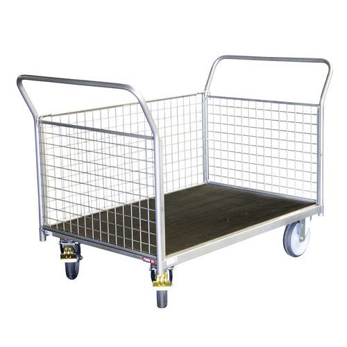 Chariot 2 dossiers + 1 ridelle grillagés - 500 kg - FIMM Chariot 2 dossiers + 1 ridelle grillagés - 500 kg - FIMM