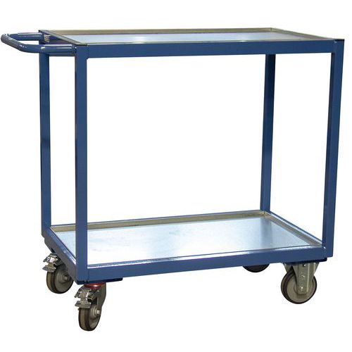 Servante 250 kg plateaux 850x500 mm tôle - FIMM Servante 250 kg plateaux 850x500 mm tôle - FIMM