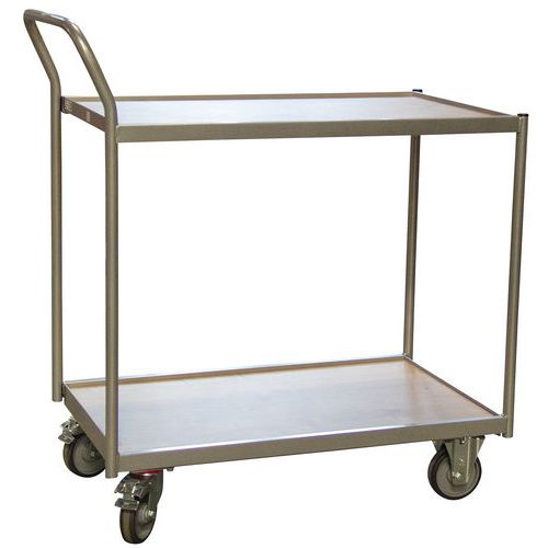 Servante 250 kg plateaux 850x500 mm mélaminé poignée verticale - FIMM Servante 250 kg plateaux 850x500 mm mélaminé poignée verticale - FIMM