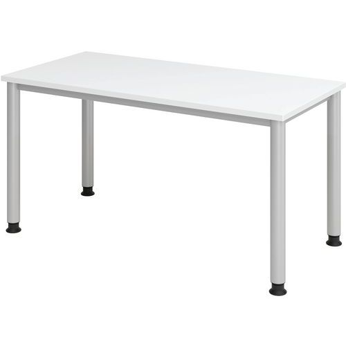 Bureau droit pieds ronds 140 cm - Hammerbacher