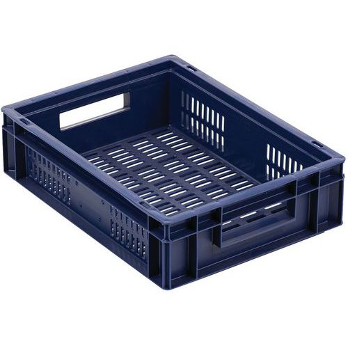 Bac alimentaire Europe parois ajourées - L 400 a 600mm- Manutan Expert