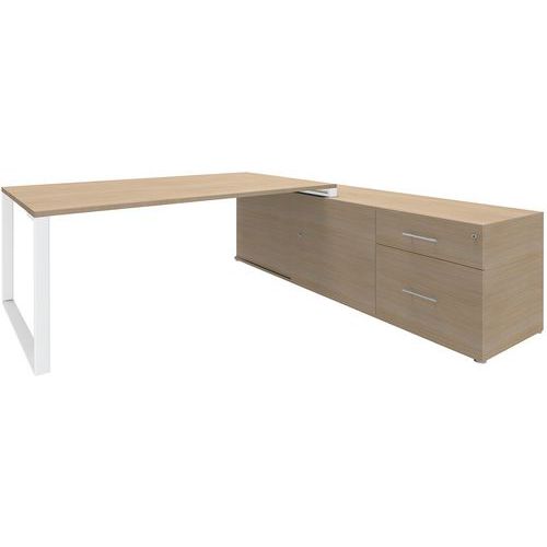 Bureau L180xP100 cm sur console droite 200x60 cm