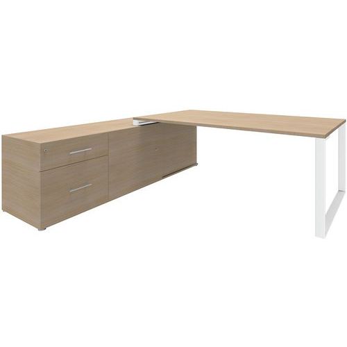 Bureau L180xP100 cm sur console gauche 200x60 cm