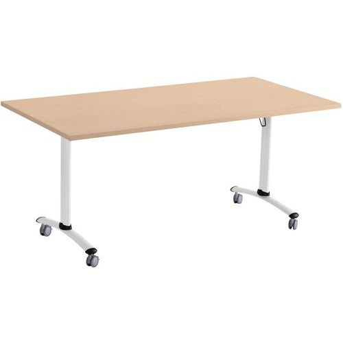 Table rectangulaire plateau mélaminé pivotant Axe - Manutan Expert