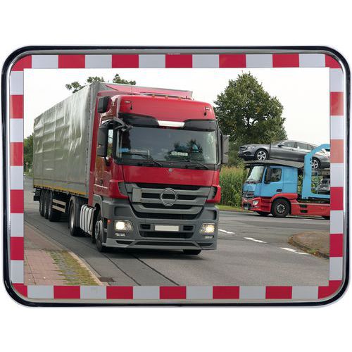 Miroir routier multi-usages UNI SIG - Avec bandes réfléchissantes - Dancop