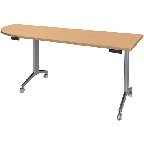 Table Idora 200x80 cm angle gauche pied alu Table Idora 200x80 cm angle gauche pied alu