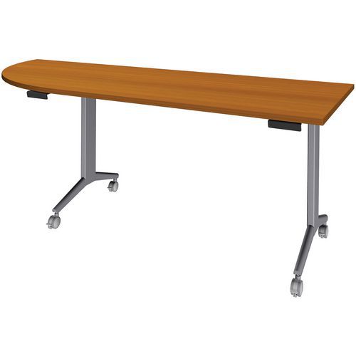 Table Idora 200x80 cm angle gauche pied alu