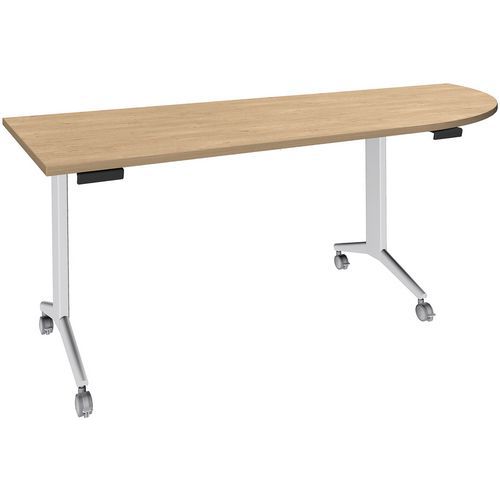 Table Idora 200x80 cm angle droit pied blanc Table Idora 200x80 cm angle droit pied blanc