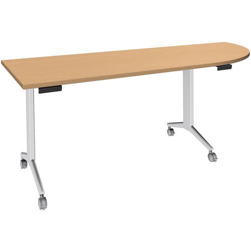 Table Idora 200x80 cm angle droit pied blanc Table Idora 200x80 cm angle droit pied blanc