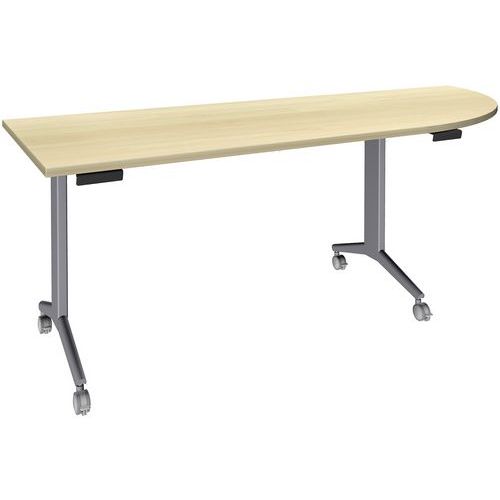 Table Idora 200x80 cm angle droit pied alu Table Idora 200x80 cm angle droit pied alu