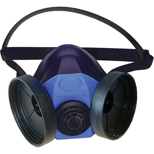 Demi-masque respiratoire caoutchouc 2 filtres - Singer