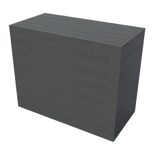 Assise modulable Cube 120 x 60 cm plastique recyclé Espace Urbain