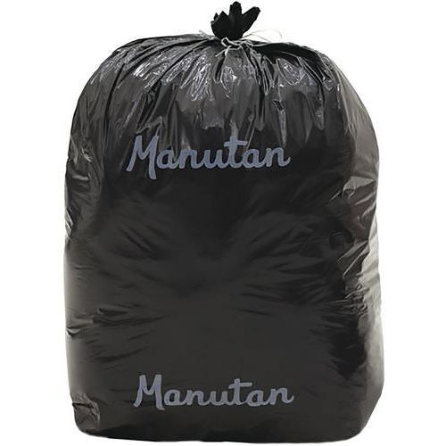 Sacs-poubelle noir - Déchet léger - 60 à 160 L - Manutan Sacs-poubelle noir - Déchet léger - 60 à 160 L - Manutan