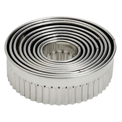 Découpoir rond cannelé de 9 emporte pièces Inox - Lacor