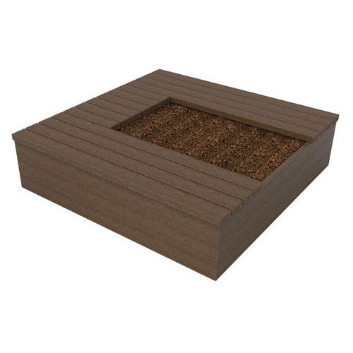 Jardinière Eden 180x180 3 assises U plastique recyclé Espace Urbain Jardinière Eden 180x180 3 assises U plastique recyclé Espace Urbain