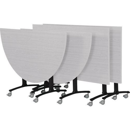 Pack Axe stratifié 160cm 2 tables + 2 demi rondes - Manutan Expert
