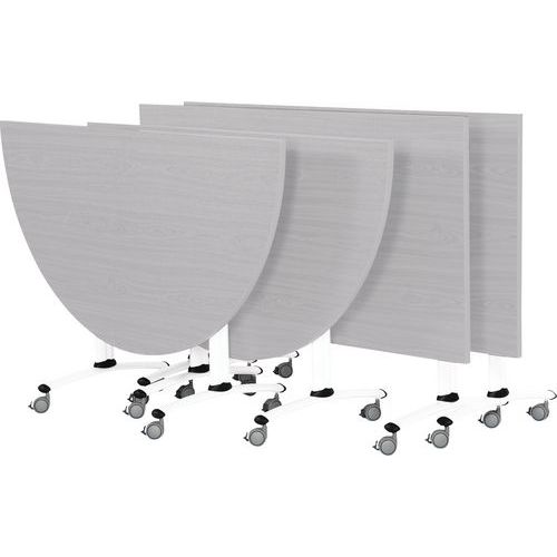 Pack Axe stratifié 160cm 2 tables + 2 demi rondes - Manutan Expert