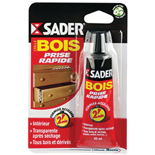 Colle à bois vinylique prise rapide - Sader