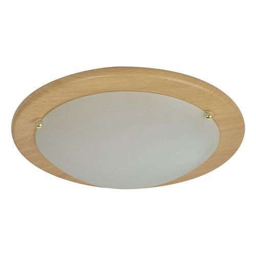 Plafonnier rond en verre dépoli. Base en métal effet Ezio Corep Plafonnier rond en verre dépoli. Base en métal effet Ezio Corep