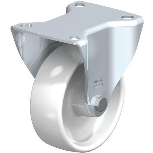 Roulette fixe acier - roue en polyamide