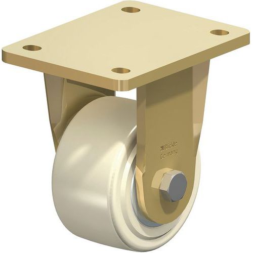 Roulette fixe acier - roue en polyamide moulé