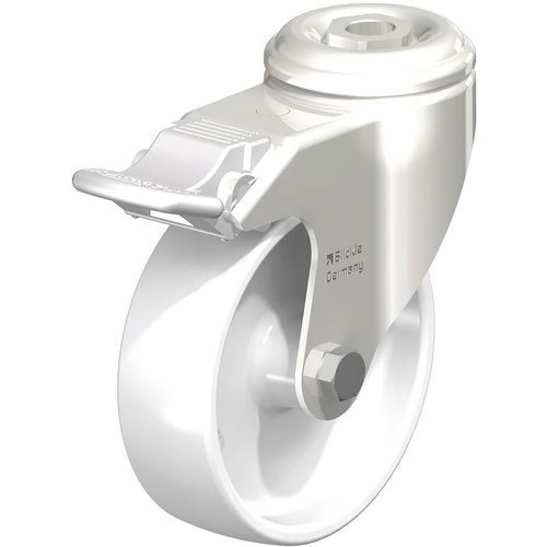 Roulette d’appareil pivotante inox - roue en polyamide