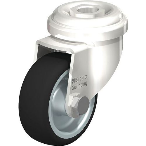Roulette pivotante inox - bandage PU - corps PO - Blickle Roulette pivotante inox - bandage PU - corps PO - Blickle