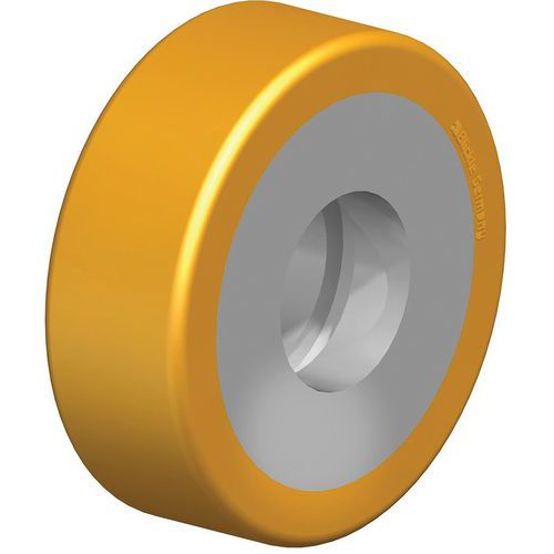 Galet de transpalette bandage PU Extrathane® - corps acier - Blickle