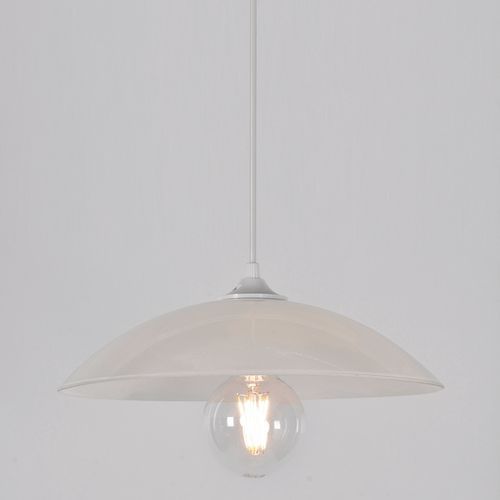 Suspension dôme en verre Ø30 cm opale