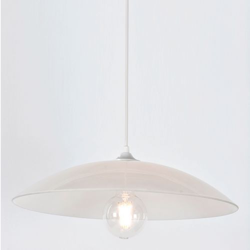 Suspension dôme en verre Ø40 cm opale