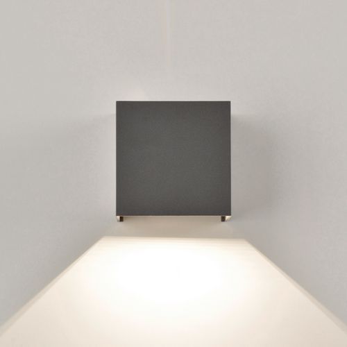 Applique 2 lumières carrée en aluminium anthracite Corep
