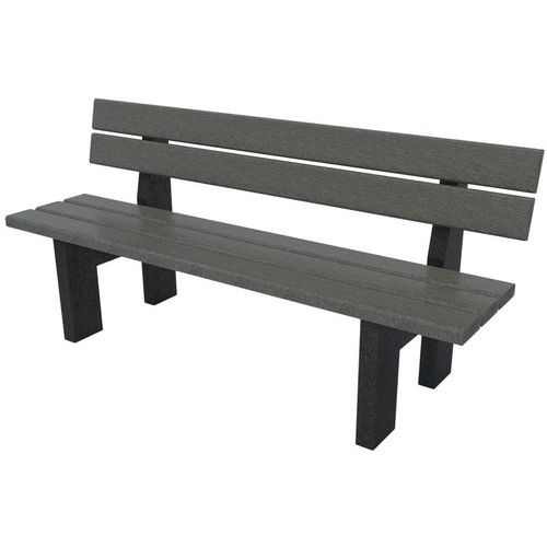 Banc Madrid Junior primaire 150 cm plastique recyclé Espace Urbain