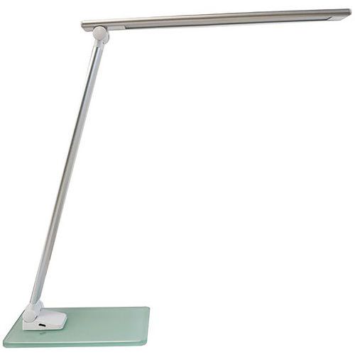 Lampe de bureau LED Poppy Blanc/Gris métal - Unilux