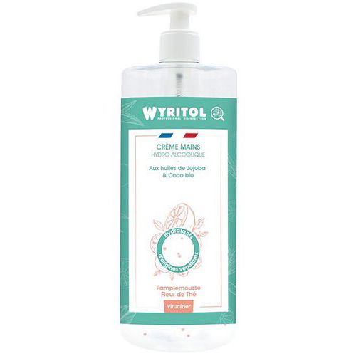 Crème mains hydroalcoolique - 500ml - Wyritol