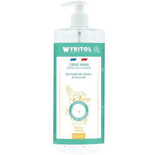 Crème mains hydroalcoolique - 500ml - Wyritol Crème mains hydroalcoolique - 500ml - Wyritol