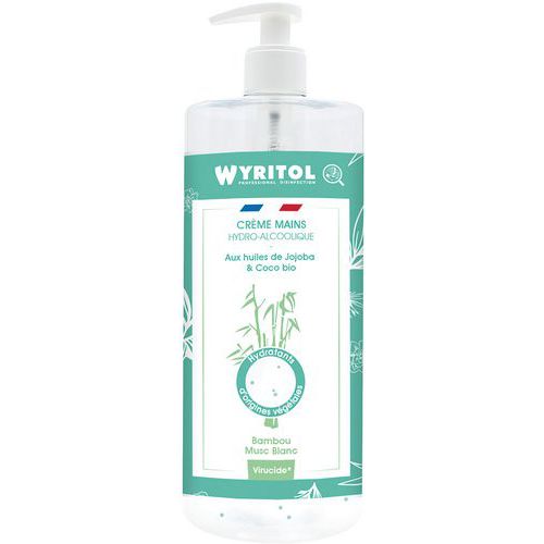 Crème mains hydroalcoolique - 500ml - Wyritol Crème mains hydroalcoolique - 500ml - Wyritol