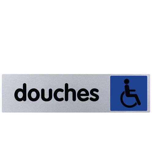 Plaque de porte plexiglas - Douches handicapés - Novap