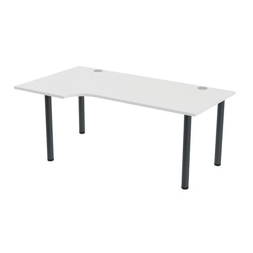 Bureau compact Tubo gauche retour 100 cm