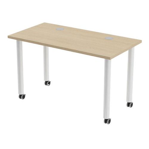 Table de réunion Tubo à roulettes 120 x 60 cm
